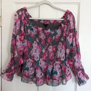 Torrid, Floral off the shoulder blouse